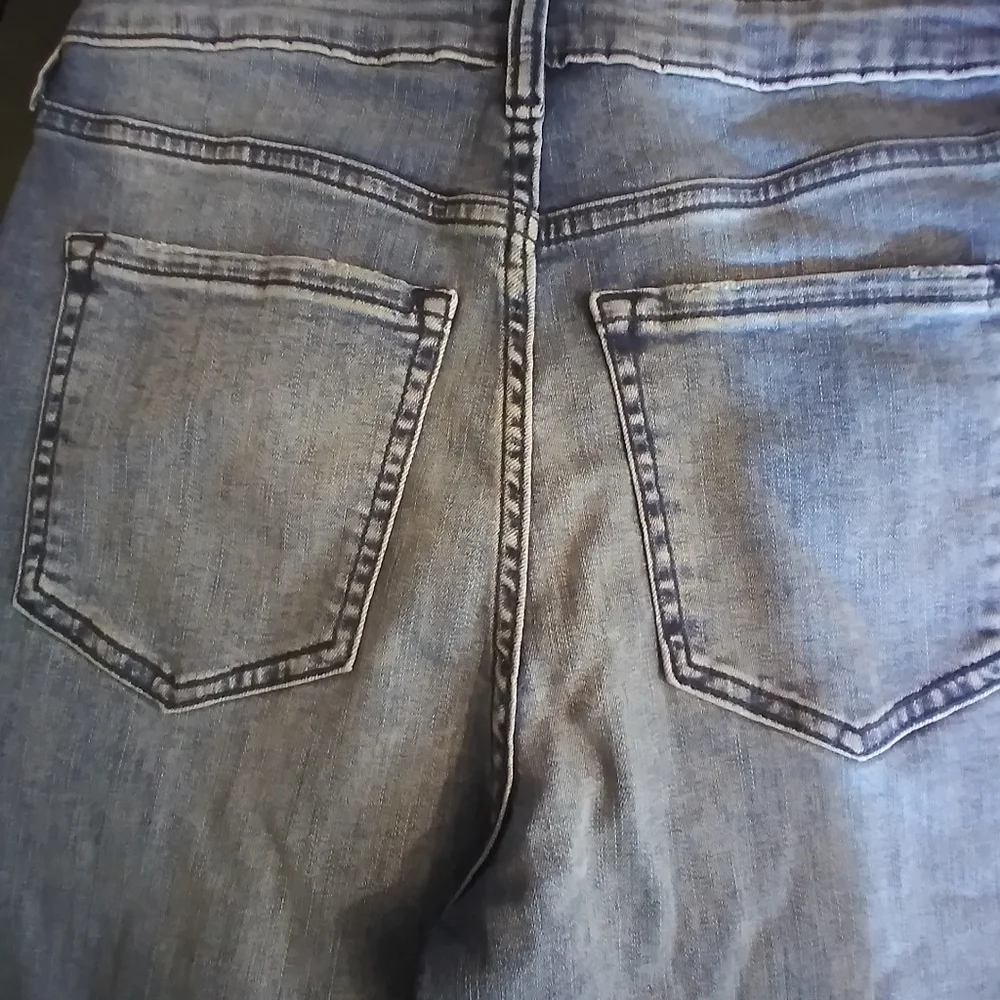 Sneak Peek Womens Wide Leg Denim Jean Size 28 Streatwear Western - Picture 3 of 10